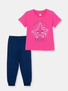 Пижама для девочки CSKG 50059-46 Циклама