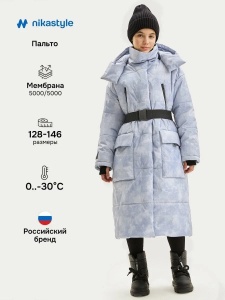 Пальто для девочки NIKASTYLE 6з7425 Лед