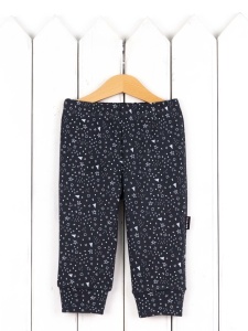 Брюки для мальчика Baby Boom П135/1-И Значки серые на графите я735