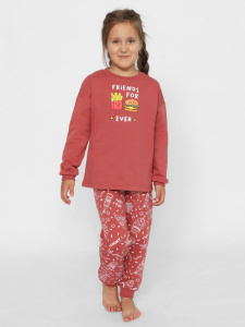 Пижама для девочки Cherubino CWJG 50156-28 Коралловый