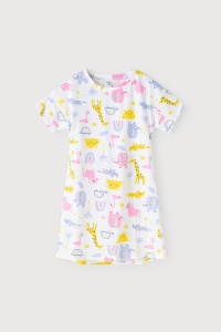 Cорочка для девочки Crockid К 1148 микс из животных на сахаре