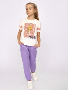 Футболка для девочки CWJG 63351-21-342 Экрю