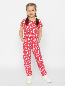 Полукомбинезон для девочки CSKG 90188-25-373 Малиновый Полукомбинезон для девочки CSKG 90188-25-373 Малиновый