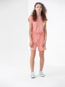 Полукомбинезон для девочки CSJG 90107-28-323 Коралловый Полукомбинезон для девочки CSJG 90107-28-323 Коралловый