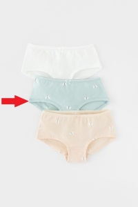 Трусы для девочки Crockid К 1964-3 голубой опал, персиковый зефир, бабочки (голубой)