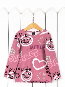 Лонгслив для девочки Baby Boom Ф141/2-К Граффити Б117