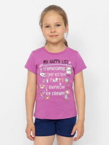 Футболка для девочки CWKG 63405-44 Фиолетовый