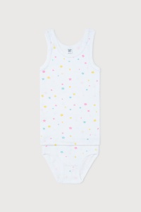 Комплект для девочки Crockid К 1064 радужный звездопад на белом