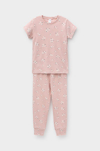 Пижама для девочки Crockid К 1597 ромашковое поле на дымчатой розе