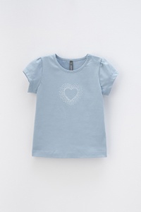 Футболка для девочки Crockid КР 302219 пыльно-синий к419