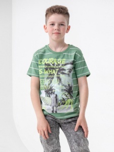 Футболка для мальчика CSJB 63120-37-320 Зеленый
