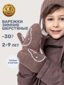 Варежки NIKASTYLE 14з17025 Кофе