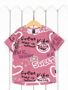 Футболка для девочки Baby Boom Ф107/2-К Граффити Б117