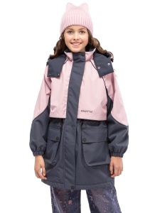 Парка утеплённая для девочки NIKASTYLE 5м3425 Сакура Графит Парка утеплённая для девочки NIKASTYLE 5м3425 Сакура Графит