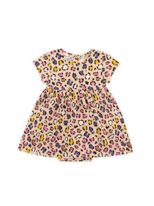 Платье боди для девочки Youlala 1035100511 Бежевый розовый леопард