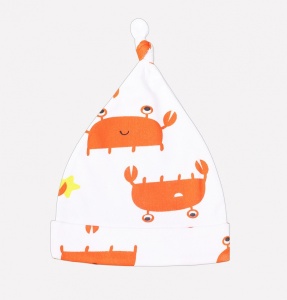 Шапка для мальчика Crockid К 8036 крабы на белом