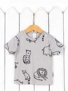 Футболка для мальчика Baby Boom Ф88/19-К Сафари на сером я736