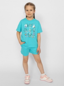 Шорты для девочки CSKG 70374-40-372 Бирюзовый
