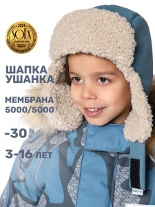 Шапка мембранная утепленная для мальчика NIKASTYLE 11з16324 Туман