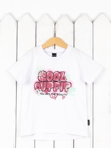 Футболка для девочки Baby Boom Ф146/1-К Белый Б117