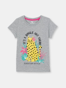 Футболка для девочки CSKG 63091-11-314 Светло-серый меланж