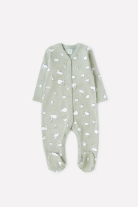 Комбинезон детский Crockid К 6025 смешные зайки на темно-оливковом я117