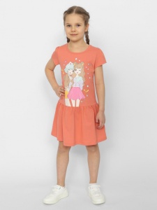 Платье для девочки CSKG 63659-28 Коралловый