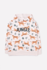 Джемпер для девочки КБ 301370 светло-розовый, леопарды к51