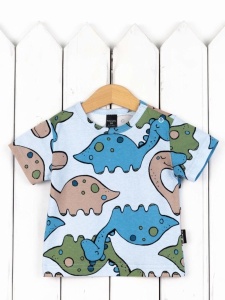 Футболка для мальчика Baby Boom Ф88/18-К Дино на голубом я736