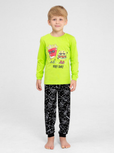 Пижама для мальчика Cherubino CWKB 50135-36 Лайм