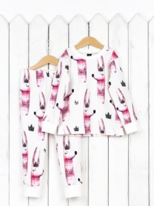 Пижама для девочки Baby Boom КС14/1-И Зайцы розовые