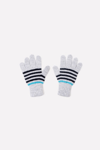 Перчатки для мальчика Crockid К 148/ш светло-серый меланж, темно-синий