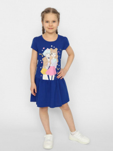 Платье для девочки Cherubino CSKG 63659-41 Темно-синий