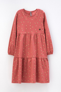 Платье для девочки Crockid КР 5770 пыльный кедр, маленькие желуди к401