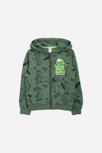 Куртка для мальчика Crockid К 301286 лесной мох, крокодилы к1261