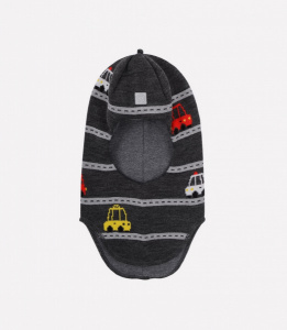 Шапка-шлем для мальчика Crockid КВ 20196 темно-серый меланж