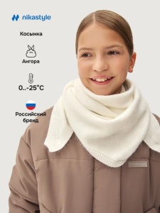 Шарф косынка для девочки NIKASTYLE 17з16625 Молоко