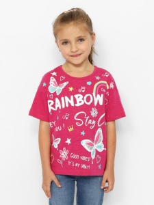 Футболка для девочки CWKG 63730-25-389 Ягодный