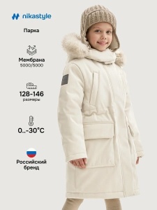 Парка для девочки NIKASTYLE 5з8025 Кешью