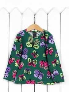 Лонгслив для девочки Baby Boom Ф141/1-К Бабочки Б111