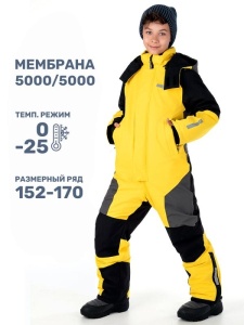 Комбинезон зимний для мальчика NIKASTYLE 8з6924 Желтый черный