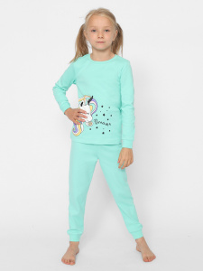 Пижама для девочки Cherubino CWKG 50150-38 Ментоловый