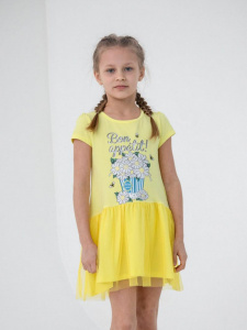 Платье для девочки Cherubino CSKG 63081-30-311 Желтый