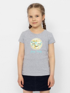 Футболка для девочки CSKG 63559-11-372 Светло-серый меланж