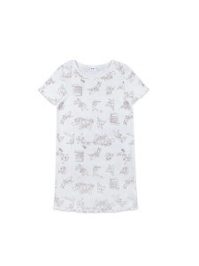 Сорочка для девочки Youlala 1617200201 Молочный зайчики