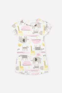 Сорочка для девочки Crockid К 1139 розовый звери линейки на сахаре
