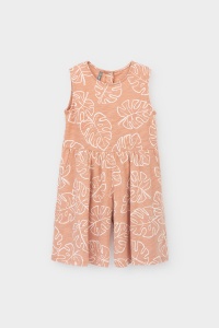 Полукомбинезон для девочки Crockid КР 6472 пробковое дерево, тропические листья к371 Полукомбинезон для девочки Crockid КР 6472 пробковое дерево, тропические листья к371