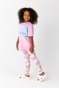 Комплект для девочки Baby Boom КД559/2-К Розовый + сердечки