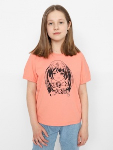Футболка для девочки CSJG 63591-28-379 Коралловый