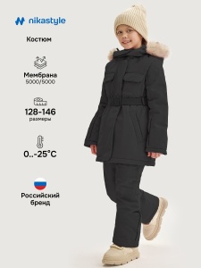 Комплект для девочки NIKASTYLE 7з7025 Черный